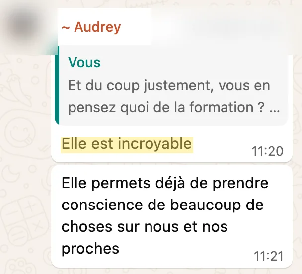 Témoignage de participant 14